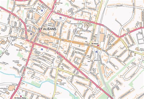 St Albans Street map - Cosmographics Ltd