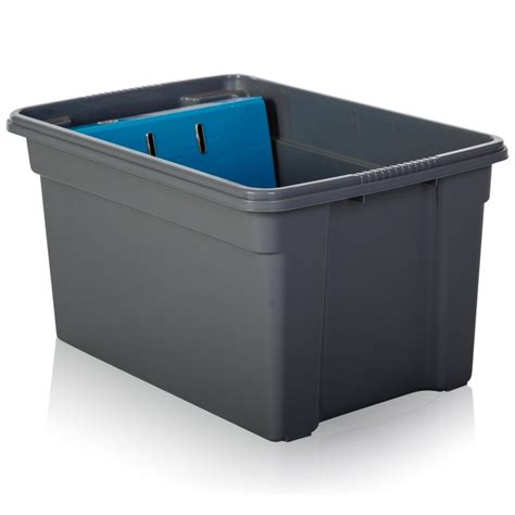 Buy 50L Stacking Plastic Storage Boxes without Lids