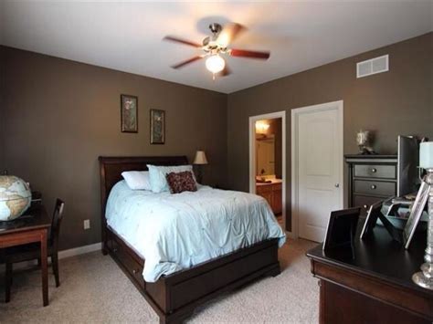 Bedroom dark brown wall color. Sleigh bed. Decor. | Brown bed frame ...