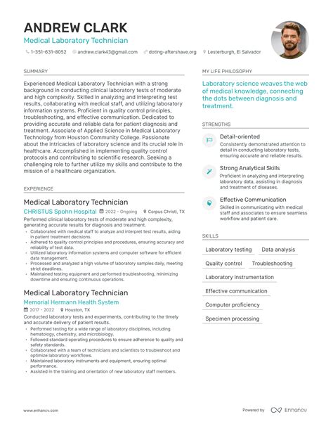 3 Successful Medical Laboratory Technician Resume Examples And Writing ...