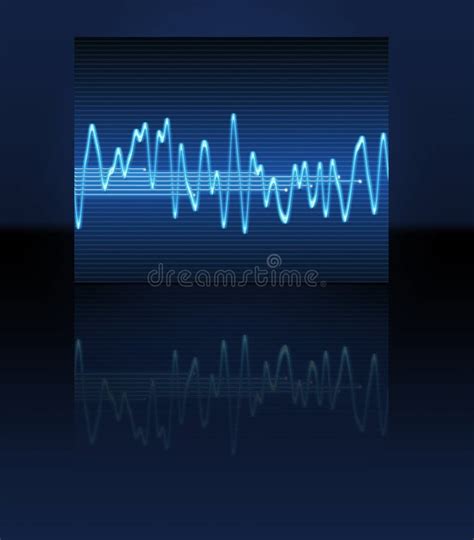 Electronic sine sound wave stock illustration. Illustration of ...