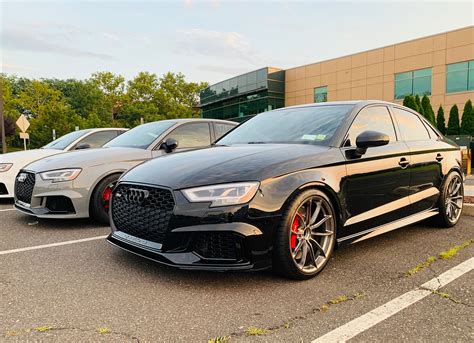 Audi RS3 8V Sedan Black with Forged ALTI GT1 Aftermarket Wheels | Wheel ...