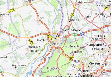 Map of Venlo - Michelin Venlo map - ViaMichelin