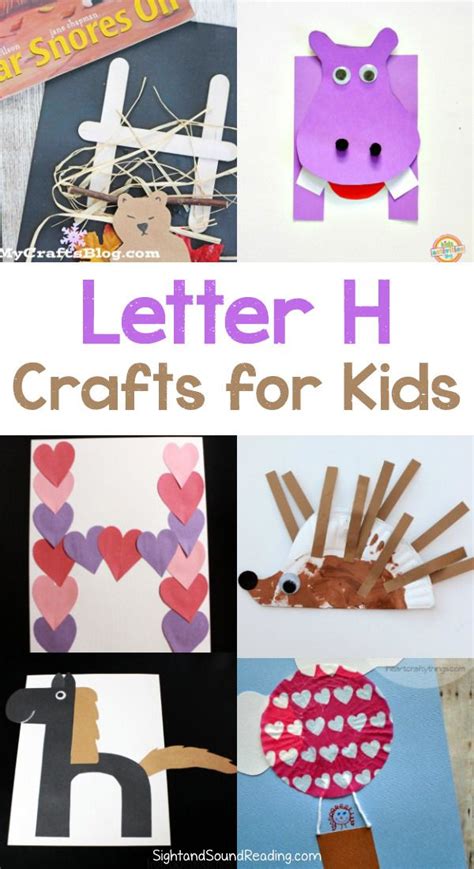 Letter H Crafts http://www.sightandsoundreading.com/letter-h-crafts ...