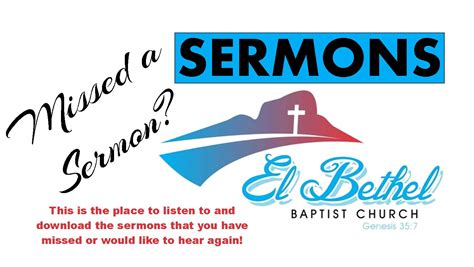 Sermons | El Bethel Baptist Church