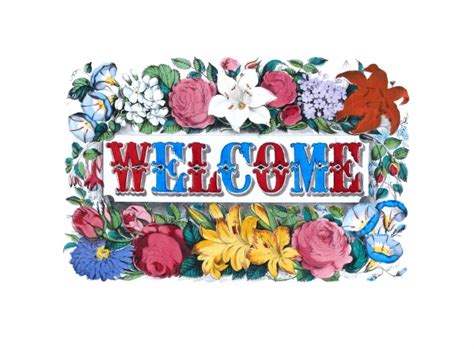 Floral Welcome Sign Free Stock Photo - Public Domain Pictures