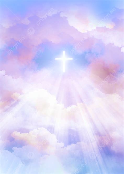 Cross In The Colorful Clouds On Heaven Background Wallpaper Image For ...