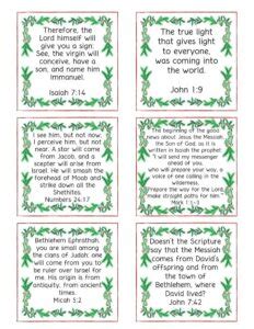 Advent Calendar Bible Verses (FREE Printables!) - Leap of Faith Crafting