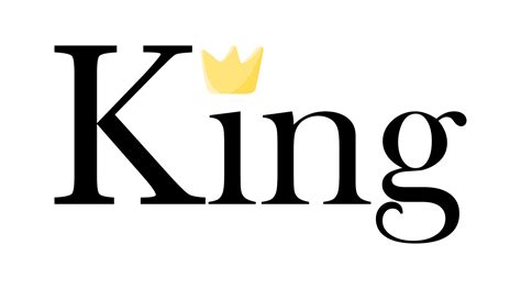 King word lettering card isolated on white background. T-shirt ...