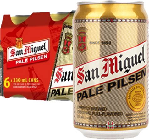 San Miguel Steinie Pale Pilsen Beer 5% Can 330ml x 24