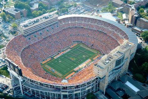 an aerial view of a football stadium with many fans in the stands and ...