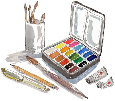 Watercolor Art Supplies at PaintingValley.com | Explore collection of ...