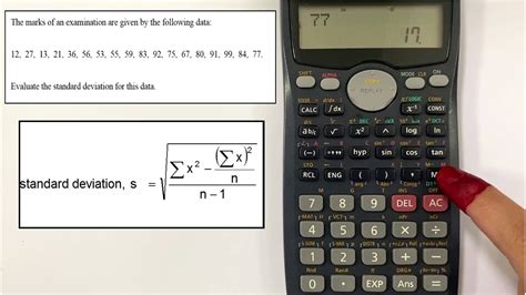 STANDARD DEVIATION FOR UNGROUPED DATA using calculator CASIO fx 570MS ...