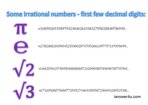 Irrational Numbers in Mathematics ~ I Answer 4 U