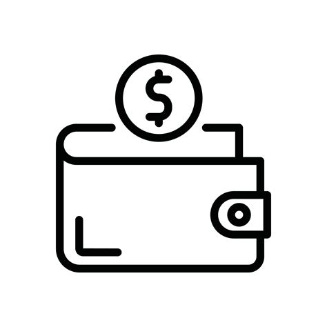 wallet money line icon 4292010 Vector Art at Vecteezy