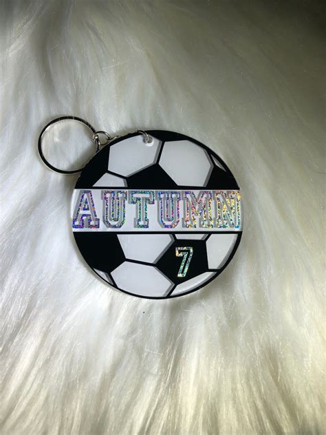 Soccer Ball Keychain PERSONALIZED SOCCER GIFTS Team - Etsy