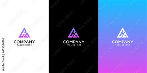 set of creative letter ca logo design template Stock Vector | Adobe Stock