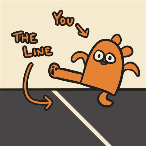 Funny Cartoon Stepping In Line GIF | GIFDB.com