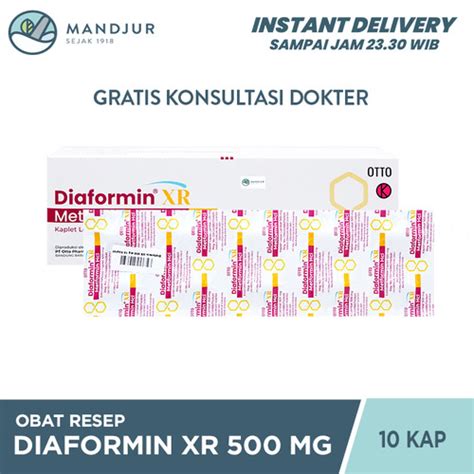 Jual Diaformin XR 500 mg 10 Kaplet / Obat Diabetes - Jakarta Pusat ...