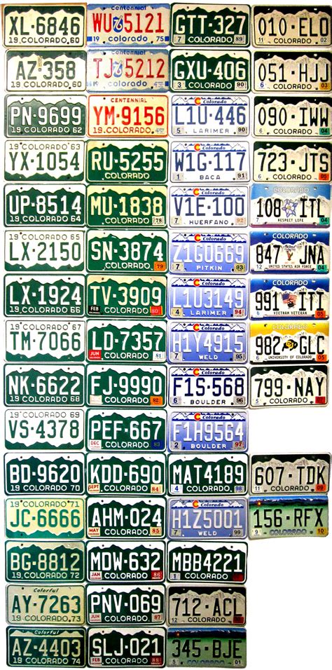 Colorado License Plate History