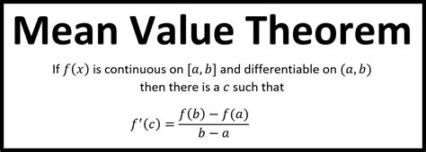 Mean Value Theorem