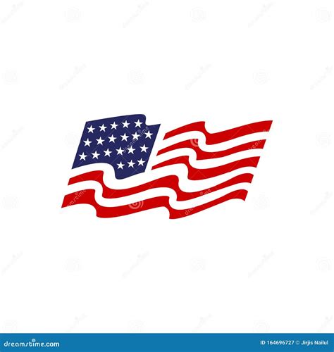 Red Blue Star and Stripes America US Flag Logo Design Stock Vector ...