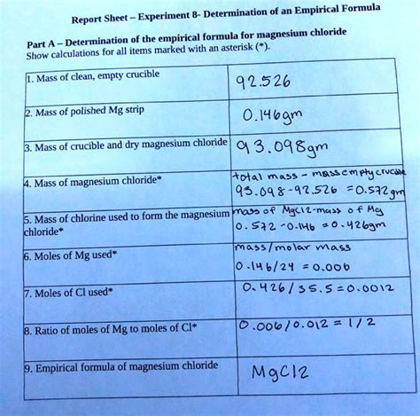 Magnesium oxide production lab. Lab Report 4: The Synthesis of ...