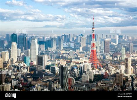 Tokyo Tower with skyline cityscape in Japan Stock Photo - Alamy