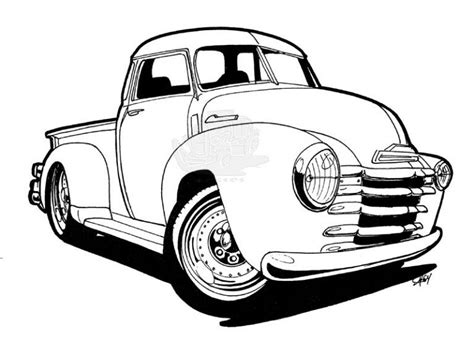 Sketch 55 Chevy Bel Air Coloring Pages 2 #9382 | Chevy trucks, Old ...