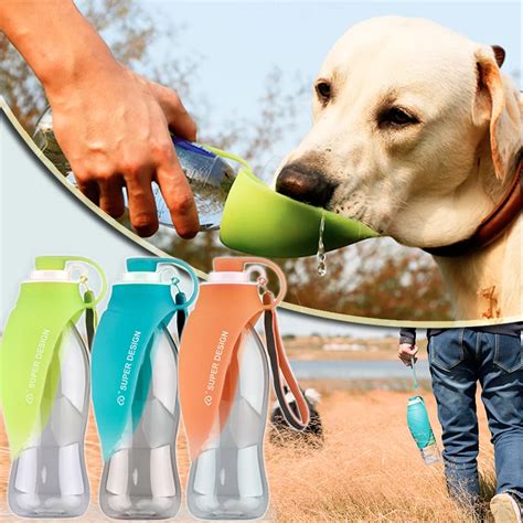 Portable Pet Dog Water Bottle Expandable Silicone Travel Dog Bowl For ...