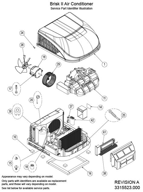 Dometic Rooftop Rv Air Conditioner Parts