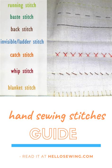 Hand Sewing Stitch Types