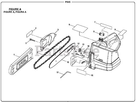 Ryobi P 545 - Ryobi Chainsaw Figure A Parts Lookup with Diagrams ...