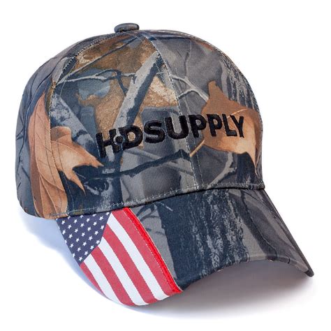 HD Supply Branded Merchandise Store - CAMO CAP WITH AMERICAN FLAG