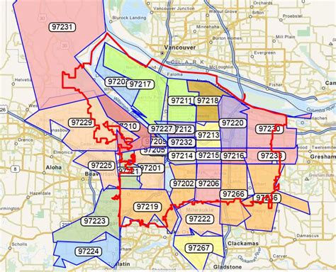 Portland Zip Code Map