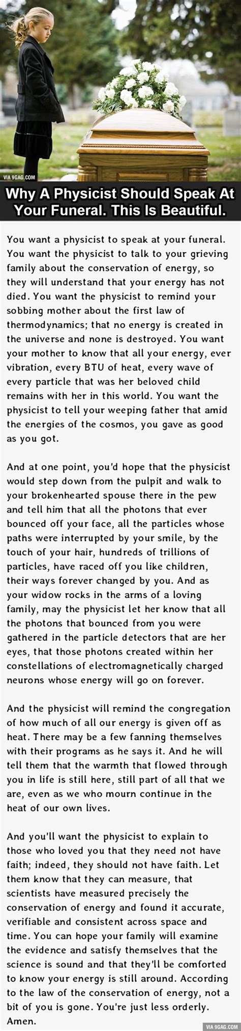 Why A Physicist Should Speak At Your Funeral. This Is Beautiful ...