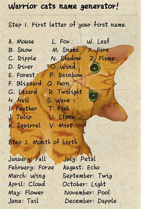 Comment your name! Mine is Snakefroze | Warrior cats name generator ...