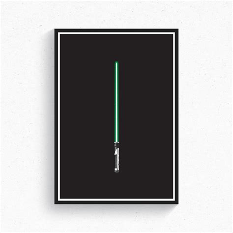 Qui-gon Jinn Lightsaber Star Wars Art Print Poster Home Decor - Etsy