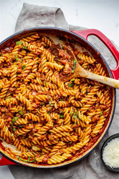 Fusilli Pasta with Sausage Ragu – A Simple Palate