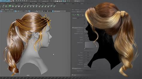 Creating a Female Hairstyle for Production with Maya XGen with Bruno ...