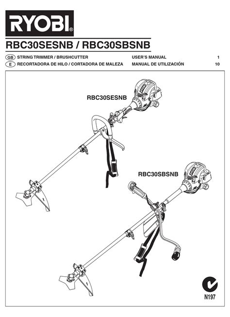 RYOBI RBC30SESNB USER MANUAL Pdf Download | ManualsLib