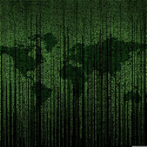 🔥 Download Green Matrix Code World Map 4k HD Desktop Wallpaper For by ...