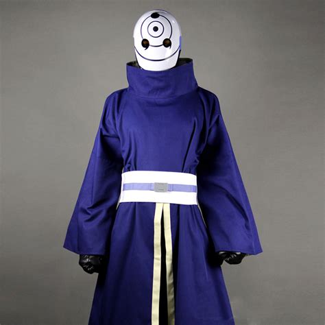 Naruto Shippuden Uchiha Obito Cosplay Costume with Mask Custom Made ...