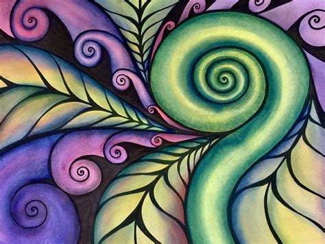 Koru painting Raewyn Harris www.raewynharris.nz | Maori art, Polynesian ...