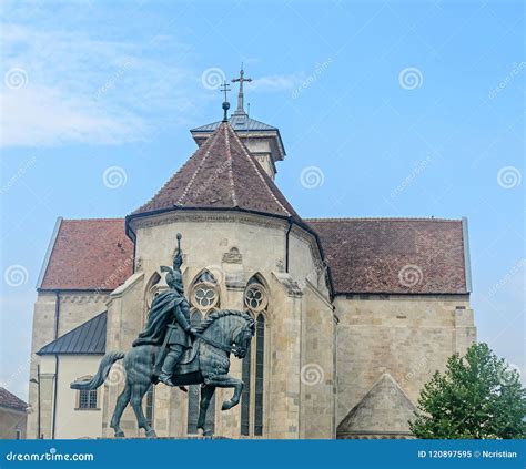 Citadel Fortress Alba Carolina, the Statue of Mihai Viteazu. Editorial ...