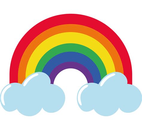 rainbow and clouds 24406386 PNG