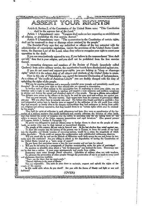 The Flyer Ruled Unconstitutional in Schenck v. United States – Brian ...