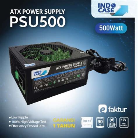 Jual PSU500 500W 80+ SILVER ATX Power Supply PSU Modular Cable 500 Watt ...