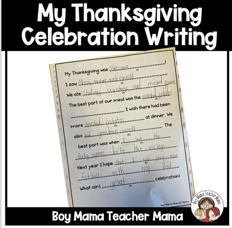 My Thanksgiving Reflection Writing Activity | Made By Teachers