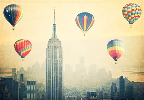 Items similar to New York City Hot Air Balloons - fine art print ...